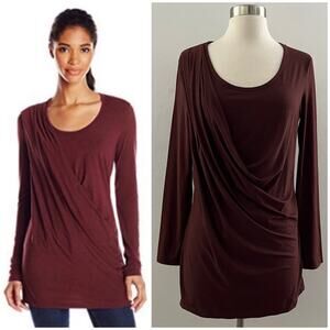Merrell Top Women's Small Evoke Select Wick Draped Jersey Tunic Long Sleeve NEW